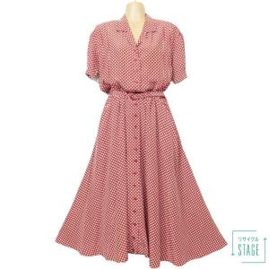 ピンクハウス☆ワンピース 薄オレンジ系 パッチワーク&リボン付き  