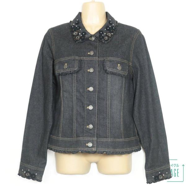 【美品・定価38,000円】ピンクハウス★可愛い！お花モチーフ デニムジャケット Early Spr...