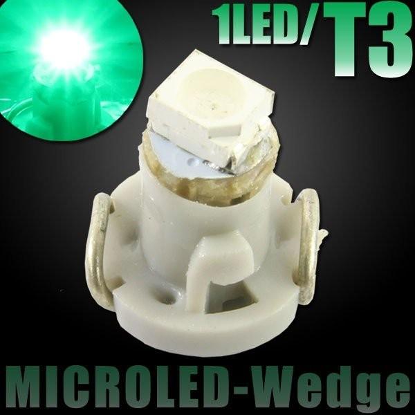T3 SMD/LEDバルブ 1LED グリーン 緑 メーター球 ハロゲン 豆電球 メーター球 エアコ...