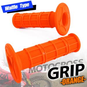 モトクロス グリップ オフロード 22.2mm レッド 汎用 ハンドル 左右