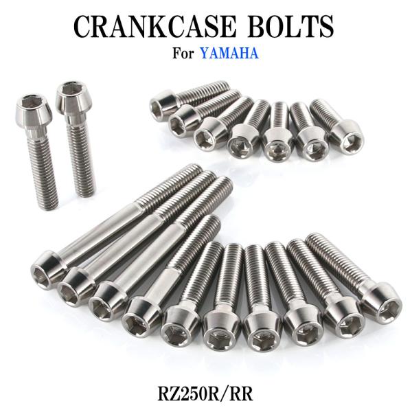 チタンボルト ヤマハ RZ250R/RR専用 クランクケース エンジンカバー ボルト セット 19本...