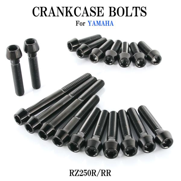 チタンボルト ヤマハ RZ250R/RR専用 クランクケース エンジンカバー ボルト セット 19本...