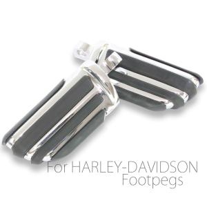 ハーレー メッキ フットペグ 左右セット Bタイプ ステップ フットレスト スポーツスター ソフテイル ダイナ V-ROD ツーリング ボディ 外装 ペダル ペグ