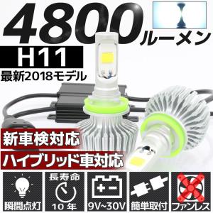 高輝度 4800lm COB LED ヘッドライト H11 6000K (ケルビン) 2灯分 すれ違い光軸対応 ファンレス 省エネ 長寿命 フォグ ライト ランプ バルブ｜rise-corporation-jp