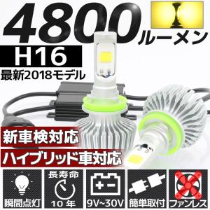 高輝度 4800lm COB LED ヘッドライト H16 3000K (ケルビン) 2灯分 すれ違い光軸対応 ファンレス 省エネ 長寿命 フォグ ライト ランプ バルブ｜rise-corporation-jp