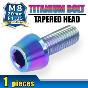 M8×20 P1.25 チタンボルト 1本 8mm 20mm ピッチ1.25 焼き色 テーパーボルト キャップボルト クランクケース バイク ポイントカバー カウル 車 自転車 ステム｜rise-corporation-jp