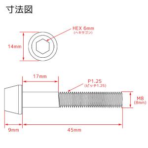 爆買 対象品 M8×45 P1.25 チタンボ...の詳細画像3