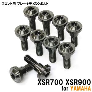 チタンボルト ヤマハ XSR700 XSR900専用 ブレーキディスクボルト フロント用 10本セット M6×20 P1.00 ブラック 軽量化 カスタム ネジ｜rise-corporation-jp