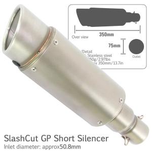 汎用50.8mm GPサイレンサースラッシュカットZX-6R ZX-10R ZX-12R ZX6R