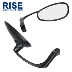 汎用 オーバルバレンミラー マットブラック 取り付けネジ10mm/8mm