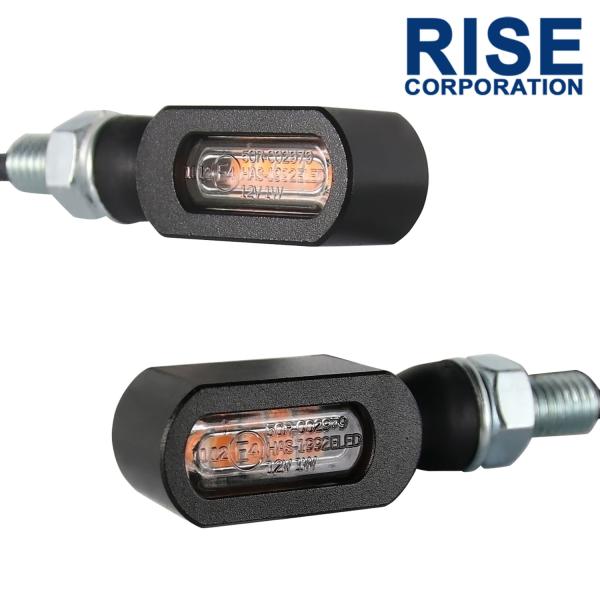 マイクロミニウインカー LED 車検対応 ブラック スモーク レンズ シングル 12V 汎用 アルミ...