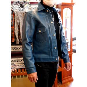 L&KONDOルコンドリアルレザーGジャン本革本皮デニム調インディゴ