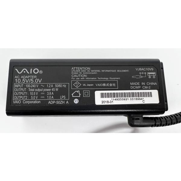 SONY VAIO 純正 AC ADAPTER 10.5V~3.8A VJ8AC10V9 VAIO ...