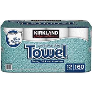 KIRKLAND カークランド シグネチャー ロールタオル(ペーパータオル) 2枚重ね 160カット12ロール｜rise361