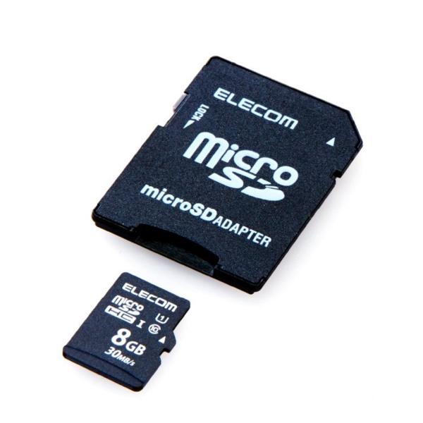 エレコム microHCカード 8GB UHS-I対応 class10 防水 IPX7 データ復旧サ...