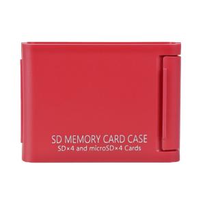 Kenko SDカードケースAS SD4 RE SD/microSD各4枚収納可能 レッド 704394｜rise361