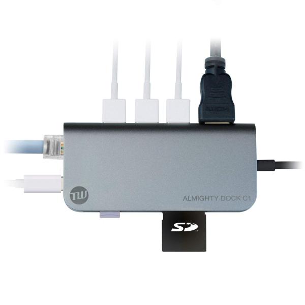 TUNEWEAR ALMIGHTY DOCK C1 マルチUSB-Cハブ Ethernet HDMI...