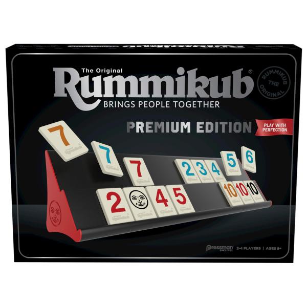 Pressman Rummikub プレミアムエディション ? ラック付き ? 大きな数字の彫刻タイ...