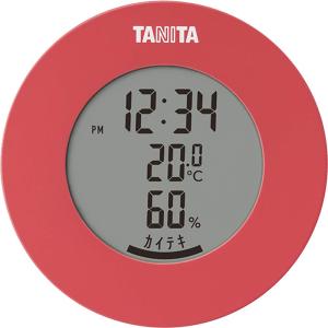 タニタ(Tanita) 温湿度計 時計 温度 湿度 デジタル 卓上 マグネット ホワイト ピンク TT-585 PK