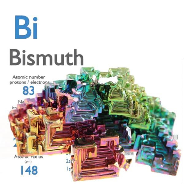 SCIENCE ミニ鉱物標本 Bi「ビスマス（人工結晶）蒼鉛 Bismuth Made in Ger...