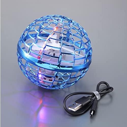 キヨラカ FL-B01 フライングボール「UFOb」ミニドローンおもちゃ LED付き ブルー