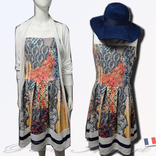 SALE フランス製 FAS  切替 ワンピース  (表記2)