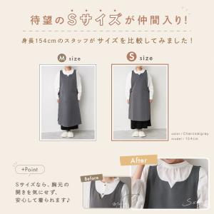 エプロン きれいめ かぶるだけ 体型カバー お...の詳細画像4
