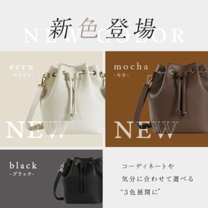 バケツ型巾着バッグ 2way レザー 斜め掛け...の詳細画像4