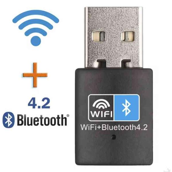 無線LANアダプタ Bluetoothアダプタ 2.4GHz Wi-Fi 150Mbps BT4.2...