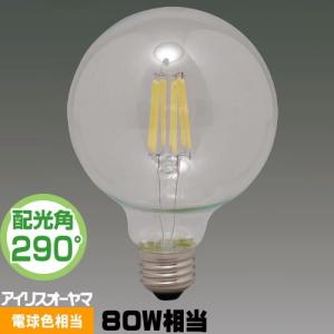 アイリスオーヤマ LDG9L-G-FC LED電球 フィラメント球 ボール球形 80W相当 電球色 全方向 LDG9LGFC｜riserun