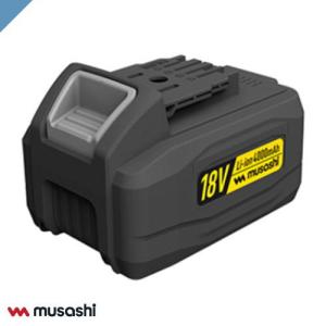 ムサシ LIB-25 Li-ion18Vバッテリー4000mAH　18V用　リチウムイオン電池　直流18V 消耗品　オプション　パーツ　備品　追加　予備　musashi MUSASHI