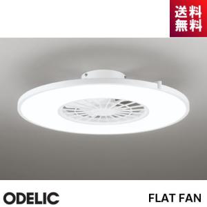 オーデリック シーリングファン OL291438BR FLATFAN フラットファン オフホワイト 8畳 調光 調色 リモコン｜ライズラン