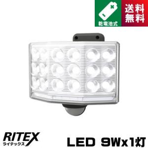 ムサシ RITEX LEDセンサーライト C-AC8160 防犯カメラ 8W×2灯