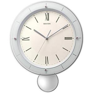 リズム(RHYTHM) 掛け時計 ピンク 34.7x28x6.4cm 電波 アナログ