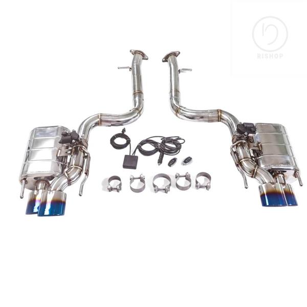 【並行輸入品】レクサスRCF GSF 5.0L用GFCキャットバックマフラー 304ステンレス製の自...