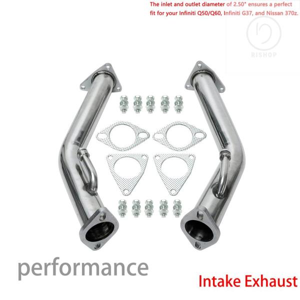 【並行輸入品】インフィニティ Q50/Q60 モデル 3.7L エンジン用 高性能レーシング排気ダウ...