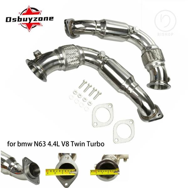 【並行輸入品】201 ステンレス排気ダウンパイプ 2008-2014 BMW N63 X6/X5 5...