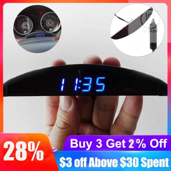 【並行輸入品】LEDデジタルカークロック 自動車電子時計 12V 車用電圧計 MGO3