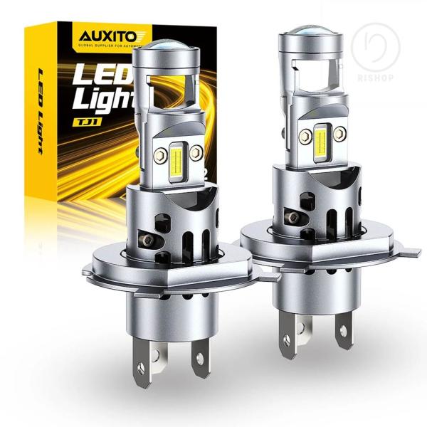 【並行輸入品】AUXITO 2個 ミニ H7 LED ヘッドライト ランプ H4 LED プロジェク...
