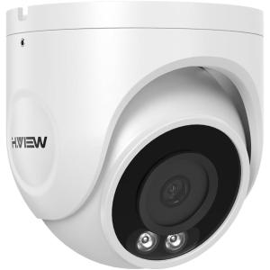 H.VIEW 防犯カメラ 増設 追加 用 屋外 家庭用 ドーム型 800万画素 4K 屋内 PoE給電 有線 赤外線LED ホワイトLED搭載 人体検出 夜間カラー撮影 IP66防水