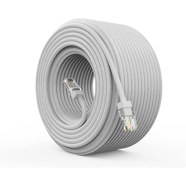 H.VIEW LAN ケーブル 50m イーサネットケーブル CAT5 e準拠 爪折れ防止 やわらか...