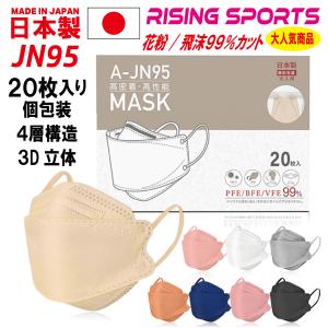 不織布マスク 日本製 JN95 3D 立体 ４層構造 ２０枚入り｜rising-sports