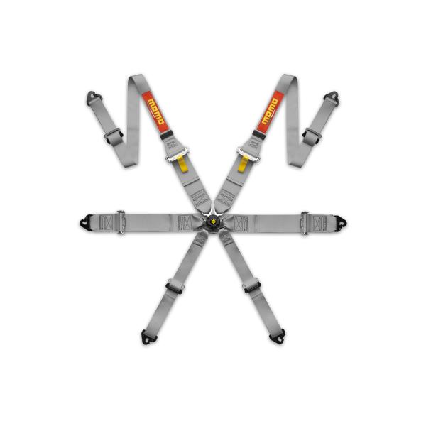 MOMO PRO DRIVER 6P GREY プロ ドライバー6P グレー レーシングハーネス 6...