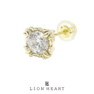 LION HEART（ライオンハート） BASIC アンシェントストーンピアス K18