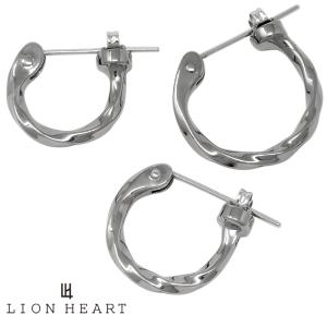 ライオンハート for Gift ツイスト フープピアス シルバー925 (ブラック) 01EA0631B LION HEART サージカルステンレス ポスト 1点売り 片耳用 メンズピアス