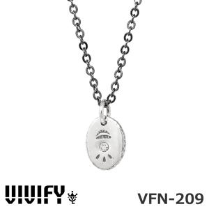 ビビファイ スモール プレートネックレス 【ドーム、スマイル,雫】 シルバー925 真鍮ブラックメッキチェーン(50cm) VIVIFY VFN-209BCN｜rismtown-y