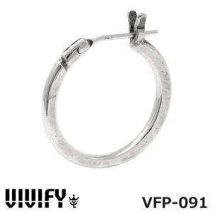 ビビファイ 槌目(ツチメ) フープピアス Lサイズ シルバー925 VIVIFY VFP-091 Hammered Hoop Pierce (L) 1点売り 片耳用 ネコポス｜rismtown-y