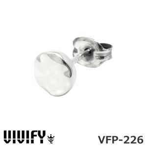 ビビファイ 槌目(ツチメ) サークル スタッドピアス シルバー925 VIVIFY VFP-226 Hammered Circle Pierce 1点売り 片耳用 ネコポス｜rismtown-y