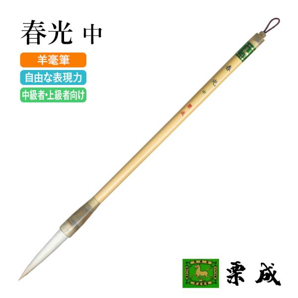 筆 書道 長鋒筆 近代詩 栗成 春光 中