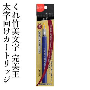 筆ペン 呉竹 くれ竹美文字 完美王 太字向けカートリッジ｜rissei